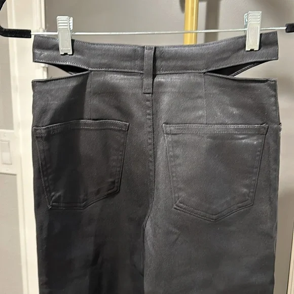 Jonathan Simkhai Amelia Cutout Jeans in coated black 26